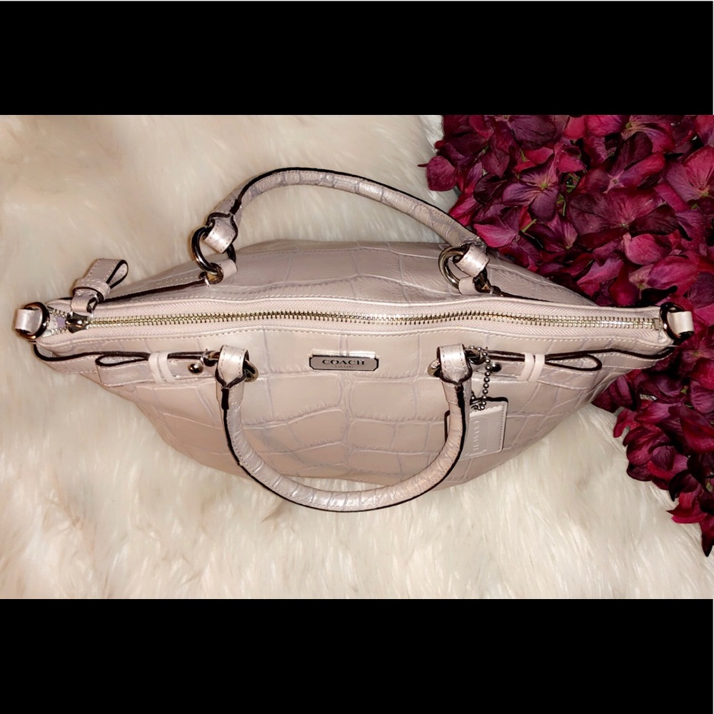 COACH Pearl Croc Convertible Bag - Picture 7 of 12